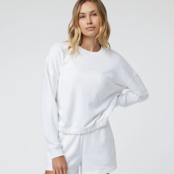 Vuori Tops - Vuori Women’s Sedona Sport Crew Sweatshirt Shade White Size L Retail $128.00